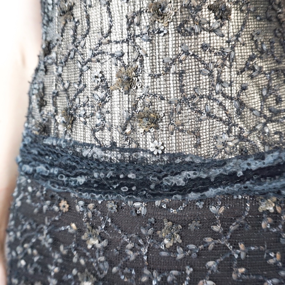 VINTAGE COUTURE Embellished Gown Rare Handmade - Picture 6 of 8